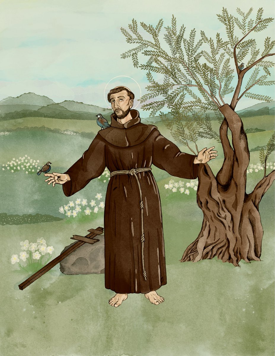 RachelToRome's tweet photo. Removing AI from your feed with 4 of my Saint illustrations https://t.co/izg9NLMwae