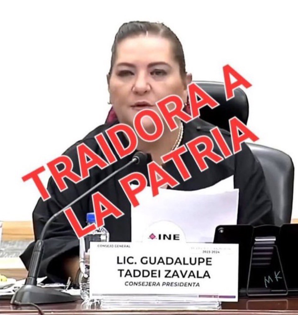 CitlaCarvajaI's tweet photo. ESTÁ COMPROBADO
👇👇 
Guadalupe Taddei Presidenta del @INEMexico @Presidencia_INE
Es una Lacra del Bienestar y una Lam€Culo$ del Narco Partido Morena

#TraidorALaPatria
#TaddeiSeTieneQueIr
#TaddeiRenuncia https://t.co/PsJ8EgUUB2