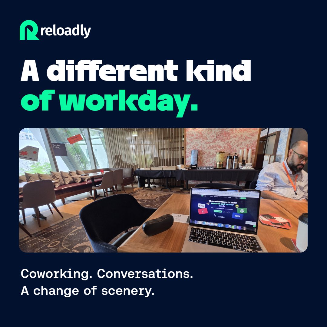 Reloadly's tweet photo. 💻 Good company, fresh perspectives... and smarter workflows.

Our Head of Marketing, Monty Patterson, joined Zapier Local in Miami for a day of pop-up coworking, AI panels, and workflow optimization. Thanks for bringing the community together, @zapier! 💚

#ZapierLocal #Reloadly https://t.co/UkmLhrMMnl