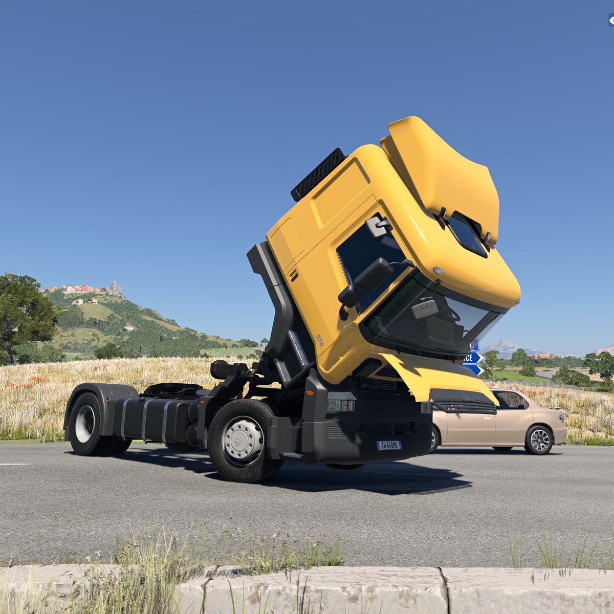 grandtrucksims's tweet photo. @beamng демонструє просто шалену деталізацію! 🛠️ Можливість відкинути кабіну тягача та розглянути двигун — розробникам із ETS2 таке навіть і не снилося. Як вам такий рівень опрацювання механіки? 👀

#BeamNG #BeamNGdrive #ETS2 #EuroTruckSimulator2 #Gaming #Trucks https://t.co/3E1TGv4nG6