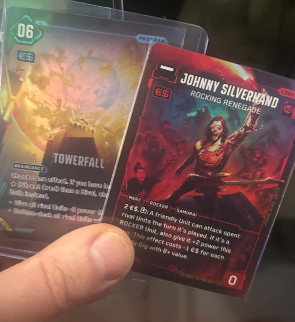 itsartperson's tweet photo. I am having the craziest of luck while opening Cyberpunk boosters. Note these are drops from 2 boosters totaling ~$370 💀 https://t.co/ZIUKGZH3UO