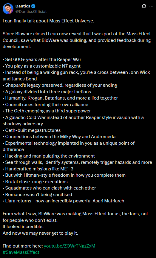MassEffect_News's tweet photo. Mass Effect Universe that could have been. https://t.co/OluPuoEkF8