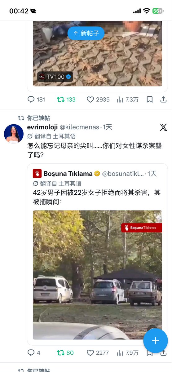 Qingfengaisuo's tweet photo. @mervvvvve 网上的土耳其男人：喊打喊杀，要征服中东、征服亚洲、征服欧洲、征服世界。
现实中的土耳其男人：在家打杀自己的女人 https://t.co/B2dtammnrm