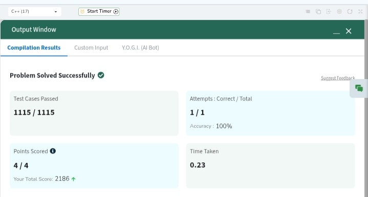SaurabhKokate20's tweet photo. ⚡ Day 568 of Problem Solving 🚀🔥
568 days of pure consistency. No days off. No excuses. Just showing up and solving. 💻
#GeekStreak2025 @geeksforgeeks
#DSA #100DaysOfCode #CodeEveryday #ProblemSolving #CodingJourney #BuildInPublic #ConsistencyIsKey #DeveloperLife https://t.co/KkHskmEd62