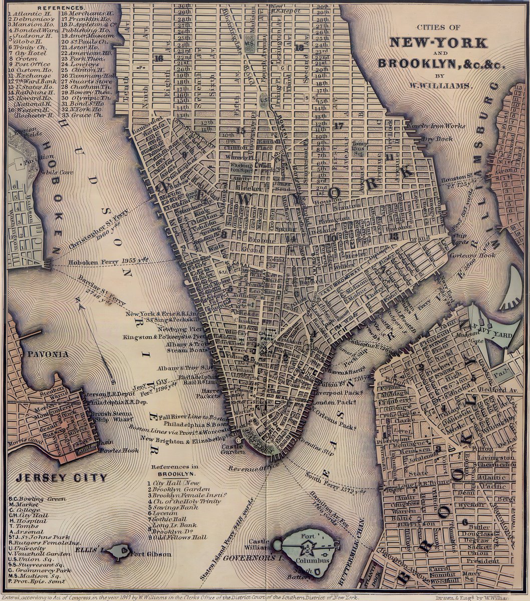 XmxHowes's tweet photo. Available here https://t.co/NGR7LzAEl9

#wallart #wallartforsale #NewYorkCityMap #historicMap #VintageMap #LowerManhattanMap #Brooklyn #NewYorkNewYork #Railroadmap1847 #RailroadsControlledbyTheVanderbiltFamily #AntiqueNYMap #HudsonRiver #OldMaps https://t.co/4wQLLLequN