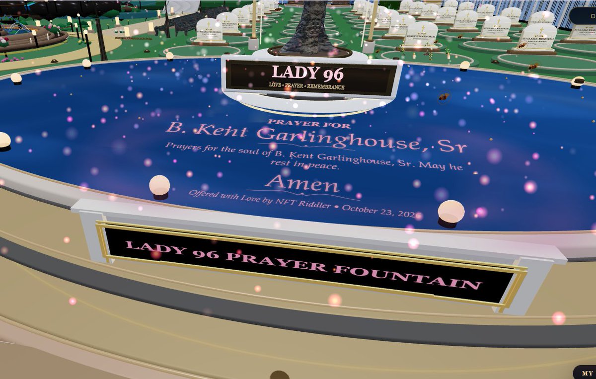 NFTRiddler's tweet photo. @bgarlinghouse Sorry for your loss. A prayer has been placed for him in the memorial garden and recorded forever on the XRPL. Our family will pray for his rest this evening. Wishing you strength. https://t.co/sOsXlhKdZR https://t.co/uHjjW9w8jR