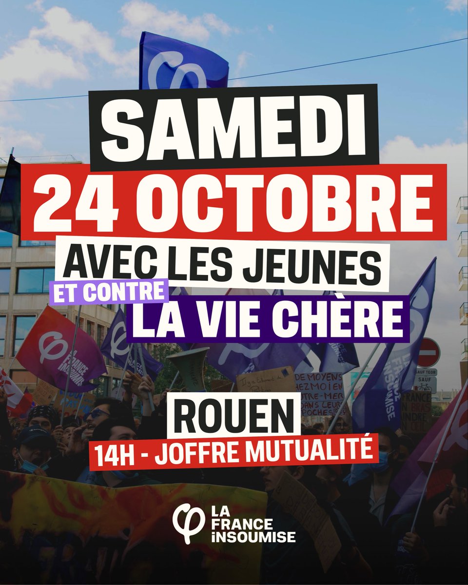 RouenInsoumise's tweet photo. 🔴Malgré les entraves au droit de manifester et le cafouillage d’aujourd’hui pour réussir à avoir un parcours légal de manifestation, on est parvenus à avoir un parcours validé !

La manifestation de demain est donc autorisée.

📍RDV à 14h place Joffre à #rouen ! https://t.co/9fY2cw28C6