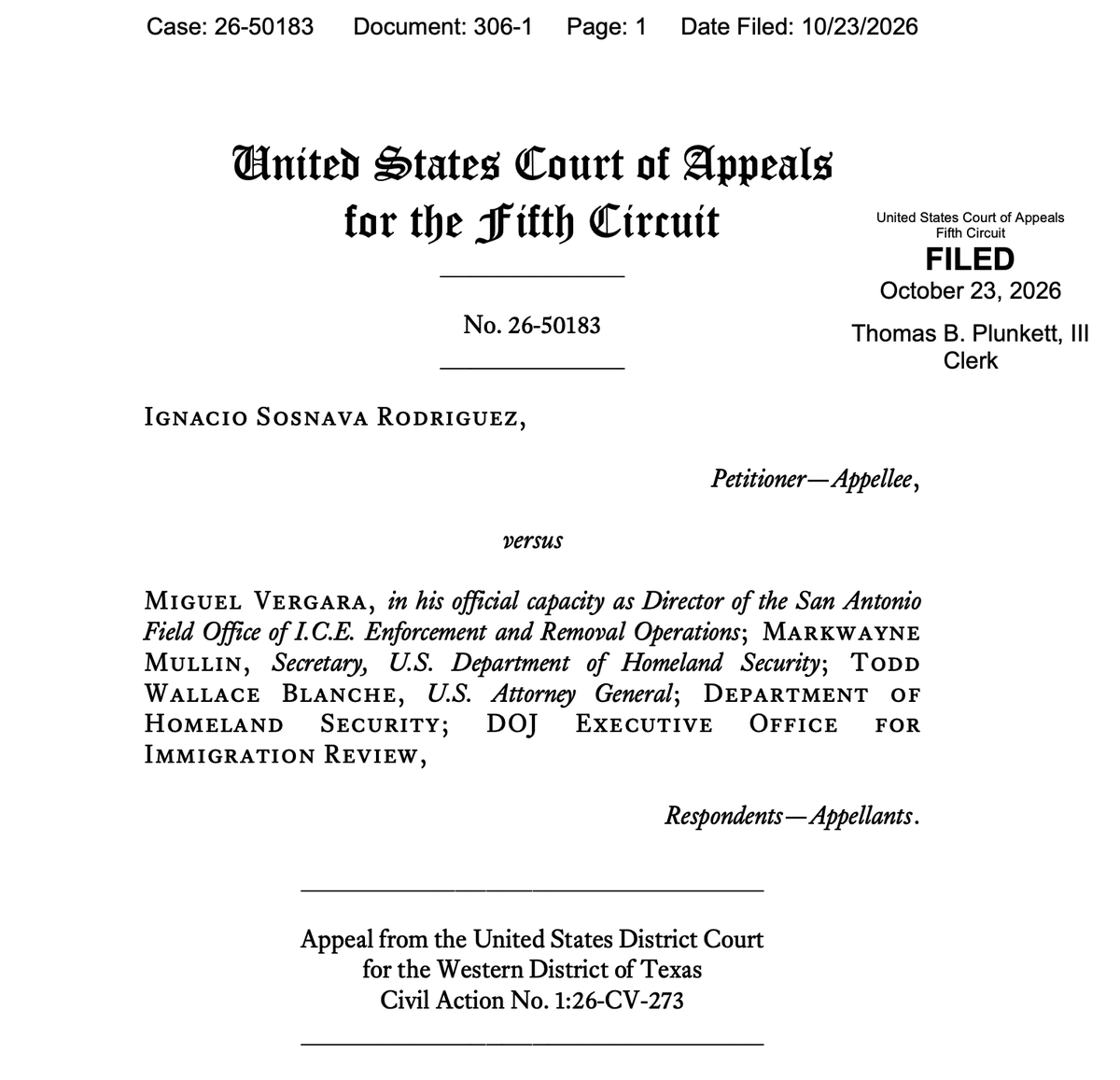 BreannaMorello's tweet photo. 🚨JUST IN🚨

The Fifth Court of Appeals just ruled that illegal alien can be detained by ICE during their removal proceedings WITHOUT a constitutional right to a bond hearing focused on dangerousness or flight risk. 

This reversed the district courts and vacated the habeas relief orders.