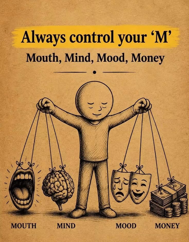 AkterAnika95421's tweet photo. Always control your 'M' Mouth, Mind, Mood, Money https://t.co/GLL0SBLkic