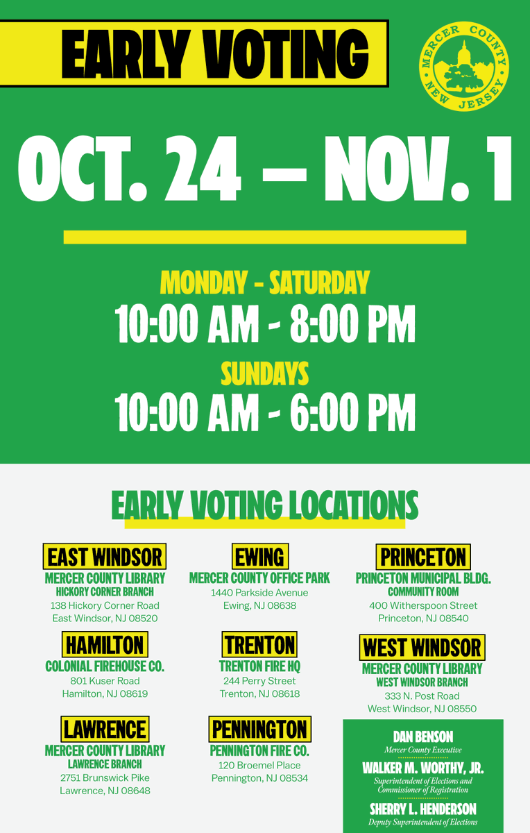 MercerPIO's tweet photo. Early voting begins tomorrow for New Jersey’s 2026 General Election! https://t.co/0OBiZKnEh5