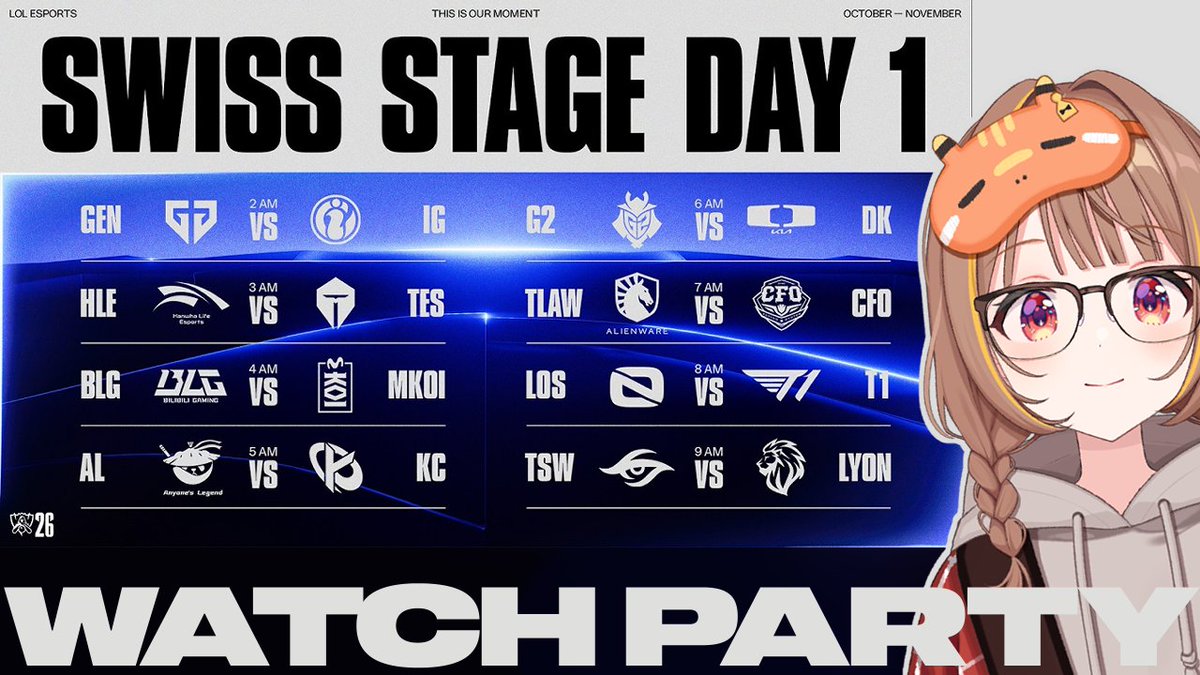 yuuhi_sendo's tweet photo. いまより！！8試合IKZ！！！！！！！！！！！

Worlds 2026 | Swiss Stage Day 1 公式ウォッチパーティー！【ぶいすぽっ！/千燈ゆうひ】 https://t.co/FFlBCuK0WK @YouTubeより https://t.co/WLSLQJKDVp
