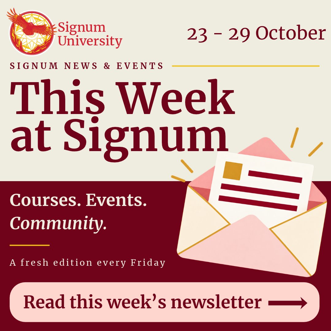 SignumU's tweet photo. The Signum Fellowship goes live on 10/26, last call to pre-order our Verlyn Flieger documentary, and Spring 2027 graduate courses now open for registration.

Catch up with this week’s Signum News &amp; Events here:
https://t.co/lp5A4Wear9 https://t.co/4WFoNAEfDB