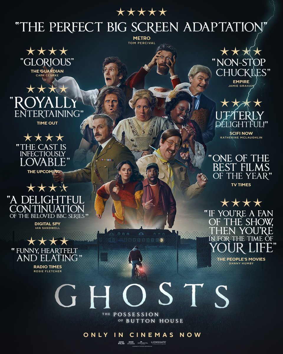 LionsgateUK's tweet photo. DAMN OUR EYES (are blessed with these reviews).

#Ghosts: The Possession of Button House - only in cinemas NOW. https://t.co/onZIPc6Sa4