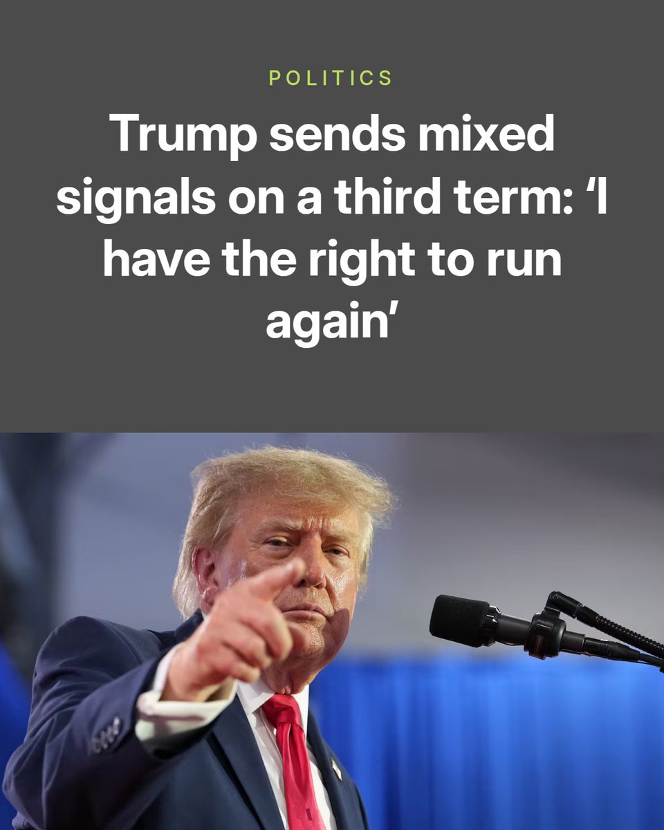 njdotcom's tweet photo. The president suggested he should be able to run again despite constitutional limits. Read more here 👉 https://t.co/M0O7mcNZ2M https://t.co/JOtVEb49Aa