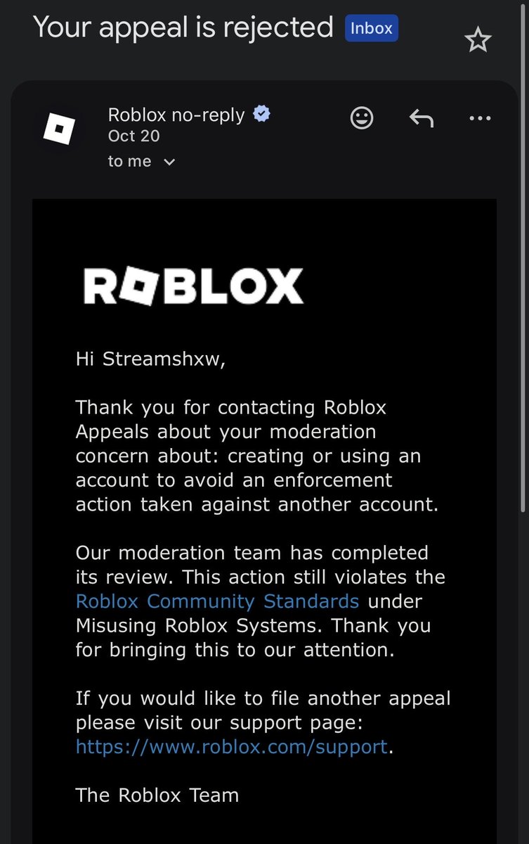 lofistreamshow's tweet photo. Recently on 10/20/26 I was banned off roblox. I was on my phone 1 second. Then the next as soon as i touch my device. Banned. I don’t have an alt, I don’t know this other account. Billion dollar corp and im being banned for existing #robloxbanwave #roblox #ROBLOX #EnforcementBan https://t.co/nYKkXTpbvQ