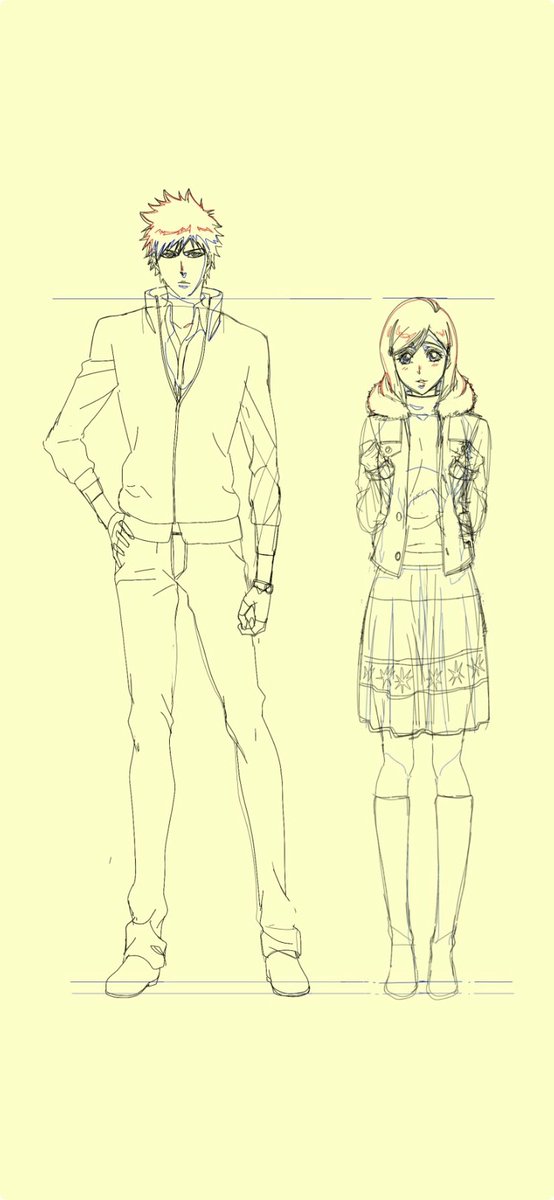 IchihimeDoodles's tweet photo. WIP// Ichigo and Orihime  ⋆｡‧˚ʚ🍓🍞ɞ˚‧｡⋆

#Bleach #IchiHime https://t.co/4GrnHEwUAi