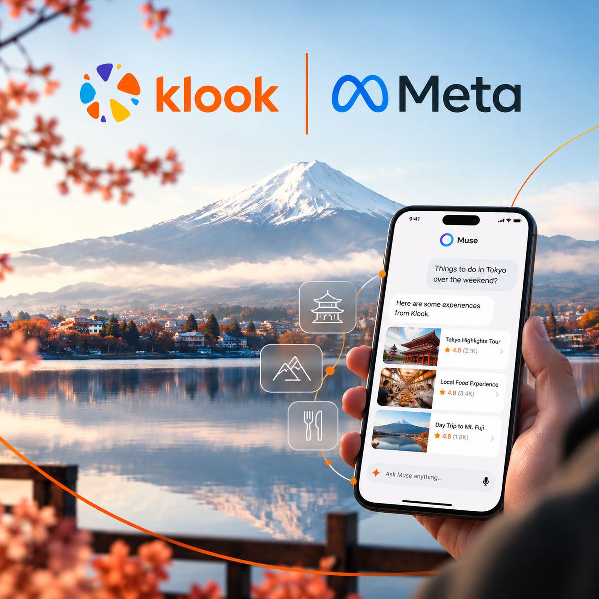 Alertify3's tweet photo. Klook Brings AI Travel Booking to Meta’s Muse in Japan https://t.co/49k3kBMc8L https://t.co/xmUviGfdnF