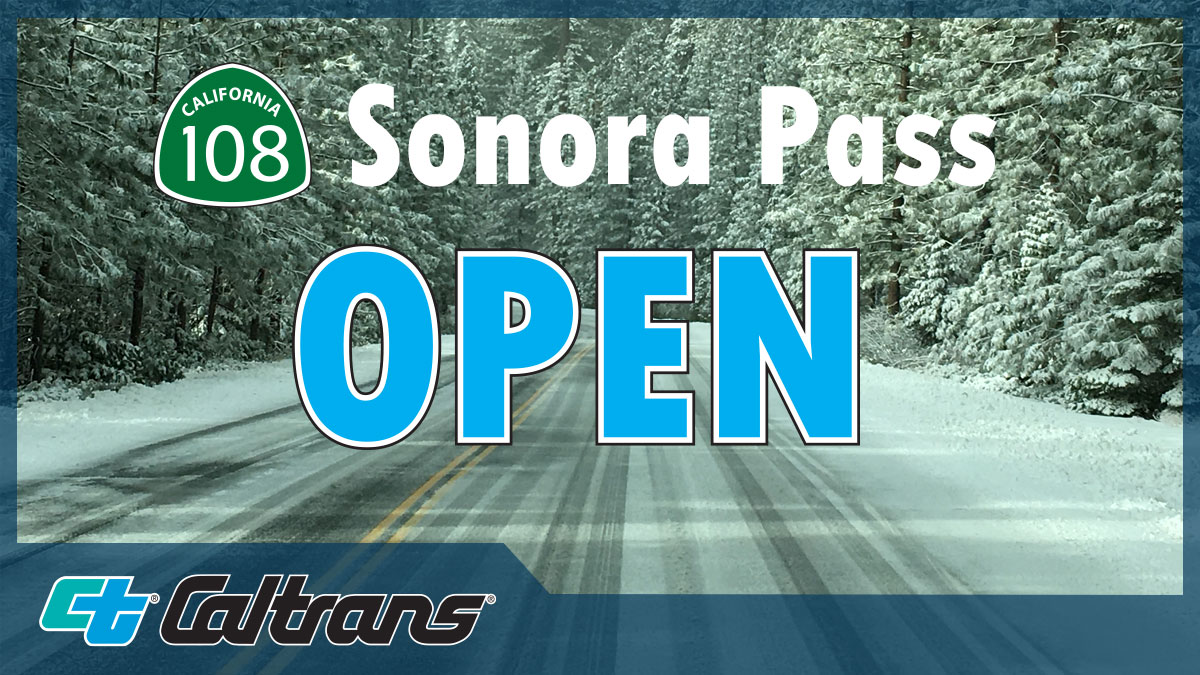 CaltransDist10's tweet photo. #TravelAlert Caltrans will be REOPENING SR-108/#SonoraPass in #TuolumneCounty @ Kennedy Meadows as of 1PM on Friday, Oct. 23, 2026.

For winter HWY updates #KnowBeforeYouGo w. Caltrans QuickMap app on mobile devices! #ElNinoPrep

@CaltransHQ @CHPSonora @VisitTuolumneCo @CHPAlerts https://t.co/5kLtH2z4XA