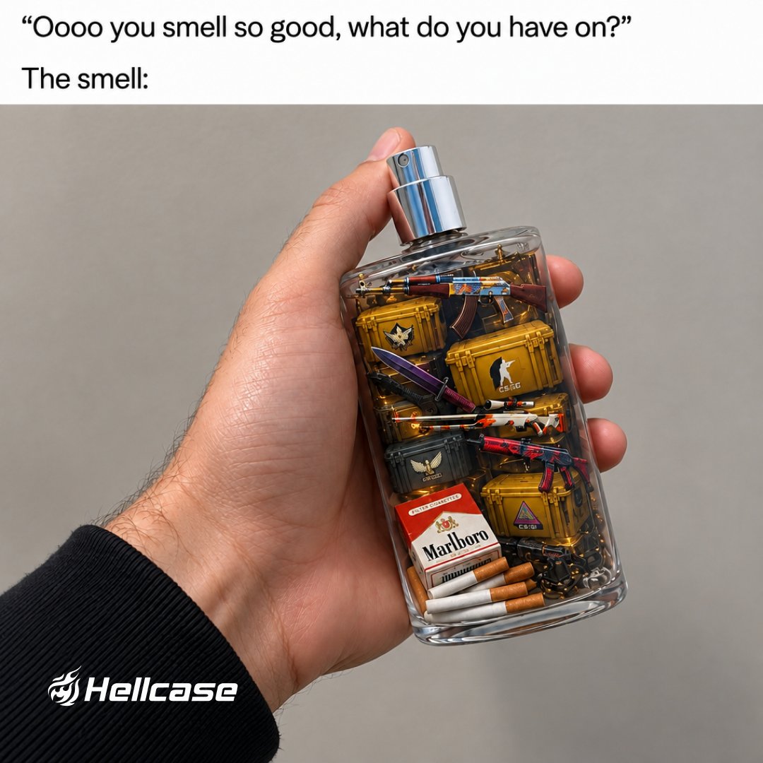 hellcase's tweet photo. Real men only wear ONE fragrance 🗿🧴 https://t.co/jmo9Yo9OSC