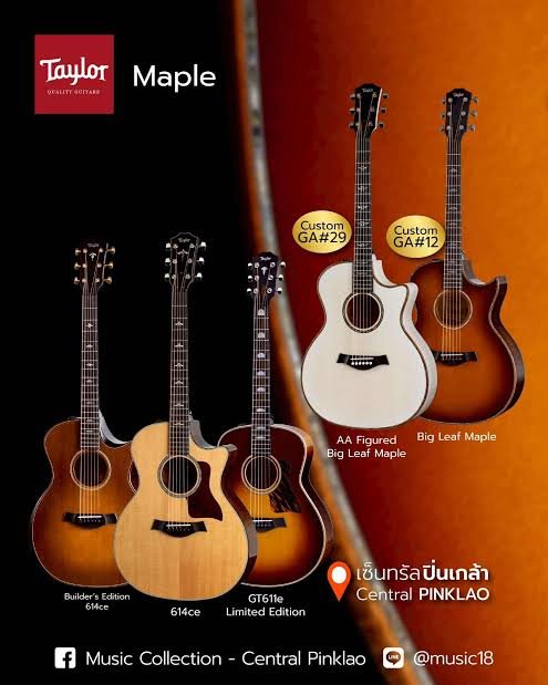 labelleling1's tweet photo. แล้วกีต้าร์คุณหลิง เป็นCustom guitar  รุ่นหายากของTaylor มีตัวเดียวในไทย

TAYLOR CUSTOM GA FLAME (AA) ราคาปกติ 290,000 

🫪🫪🫪โอ้วมายก๊อด https://t.co/150NjUh88D
