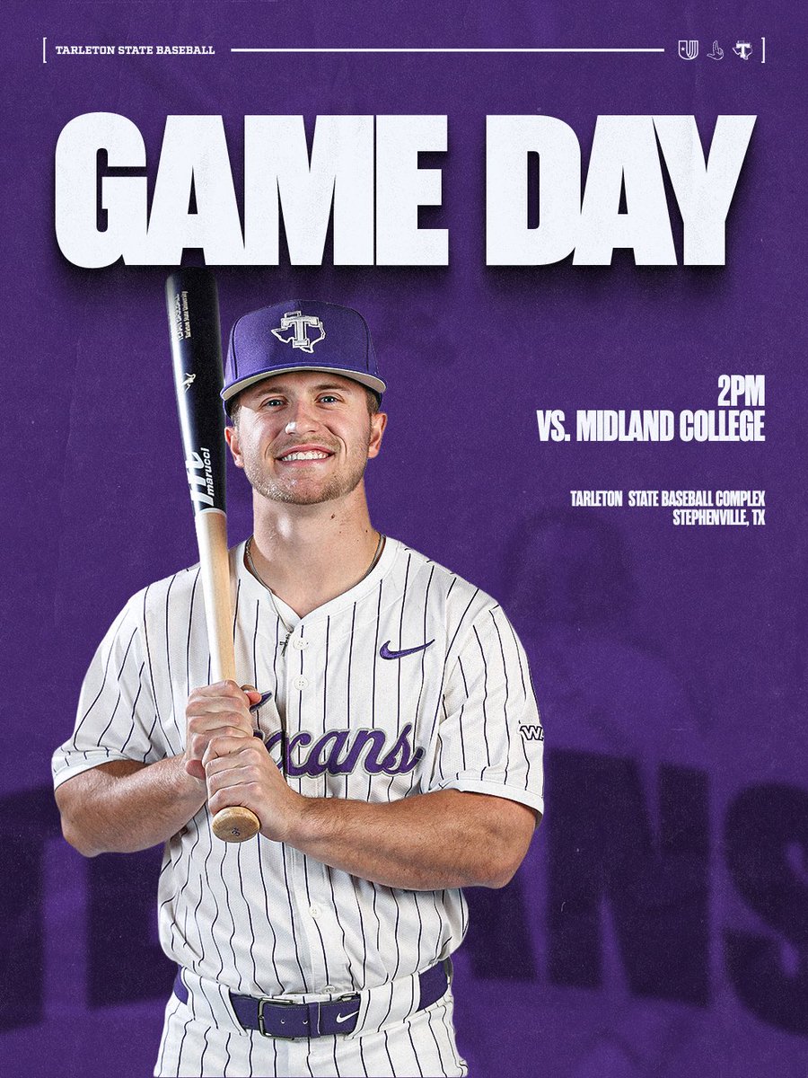 TarletonBase's tweet photo. We’ve got your fall break plans covered 😏

🆚 Midland College
⏰2 p.m.
🎟️Free admission 
📍Tarleton State Baseball Complex https://t.co/87Yq6vw5UK