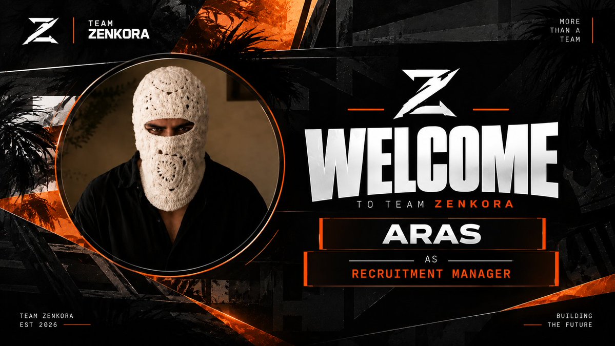 TeamZenkora's tweet photo. Its official time to build our FORTNITE section, in the future 🧡

@Arasfnbr_ is from now on our new Recruitment Manager. 

Welcome to ZENKORA ! 🚨

#ZenkoraBuildingFuture🔥 https://t.co/z4dNxgLbHA