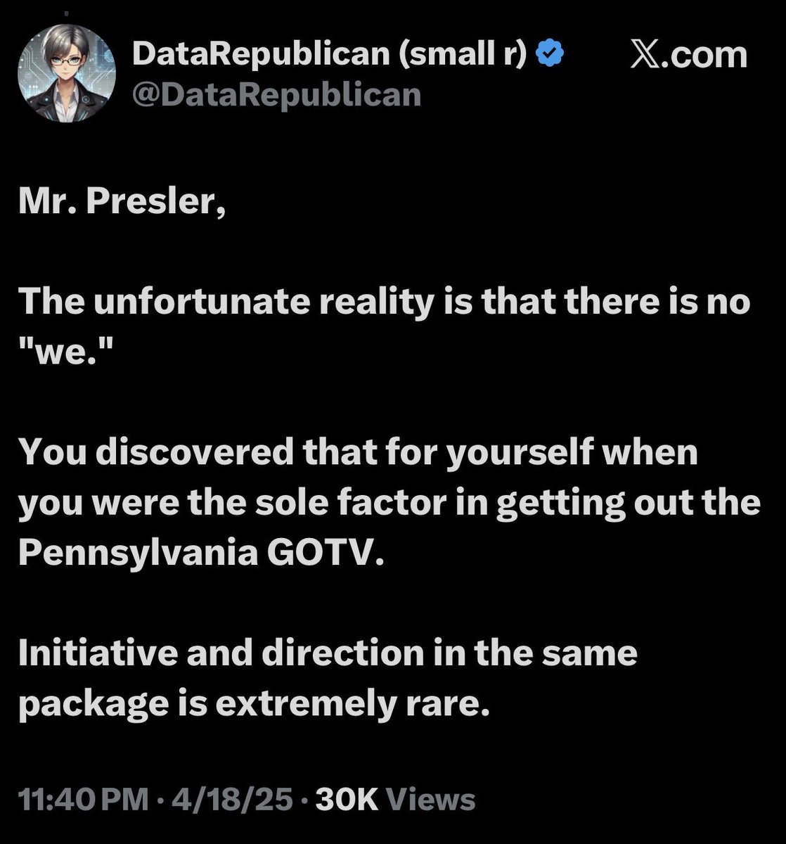 AllThingsCivil's tweet photo. Thanking Scott “who wants to use my address to vote” Presler for being “the sole factor in getting out the Pennsylvania GOTV” 
😭😭😭😭 https://t.co/KH76KT9cy6