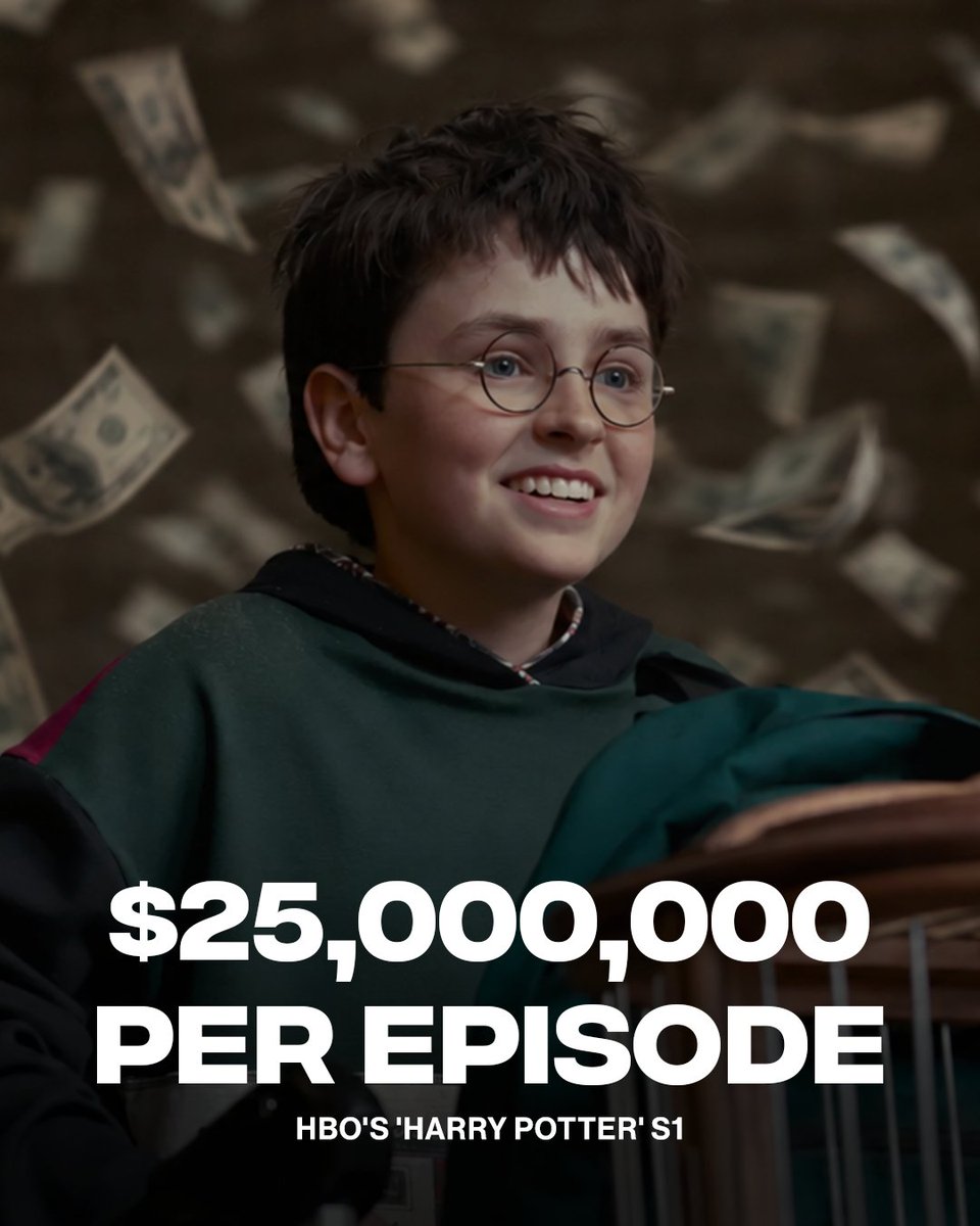 ComplexPop's tweet photo. The ‘HARRY POTTER’ series on HBO is reportedly on track to become one of the most expensive TV shows ever made.

S1 is estimated to cost around $25M per episode, per Deadline. https://t.co/egO288Eo2p