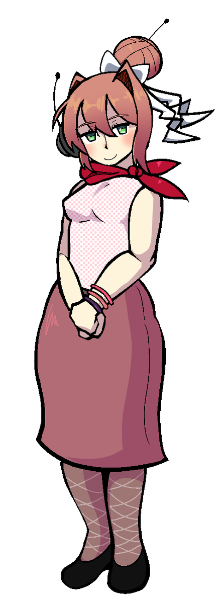 TheGoopyBloopy's tweet photo. monika.chr otherwise known as just "Monika" is the schools digital interface worker. She manages every bit of information and prides herself in her vast knowledge but sometimes it comes across as her referencing events that have yet to happen...

#JoHorrorAcademyAU #DDLC https://t.co/64IlNHgPJS