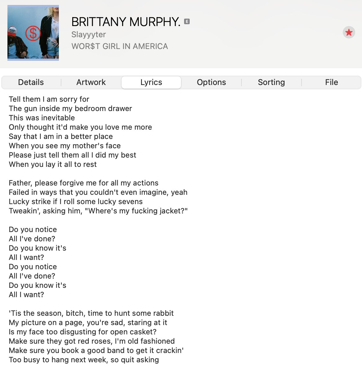 colemanjspilde's tweet photo. This and "Nicole Kidman" are so sad to me, it's like watching a product pound on the walls of its box, desperately trying to align itself with the artist it wants to be but cannot become due to capitalism, labels, etc. Slayyyter's "Brittany Murphy" is the very antithesis of this. https://t.co/usHEUKSRxo