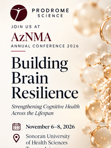 ProdromeScience's tweet photo. 🧠 Naturopathic Doctors, this is YOUR event!

Prodrome Science is exhibiting at the 2026 AzNMA Annual Conference: Building Brain Resilience! Founder Dr. Dayan Goodenowe, PhD, will present on cognitive resilience and brain health.

✨ All attendees receive a complimentary PlasmalogenScan, sponsored by Prodrome Science!

📅 Nov 6–8 | 📍 Tempe, AZ 🎓 Up to 17.5 CME hours
👉 Register: https://t.co/YidJzqJyOo

#BrainHealth #NaturopathicMedicine
