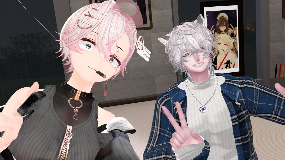 TKK_dev's tweet photo. 本日のぶいちゃ！
インしてすぐにれおんが来てくれた！
話し込んで時間は0時、れんぶーとひむにいが来てくれた。有澤も遊びに来てくれてありがとうｗ
久しぶりに2時まで話ししてた珍しい日でした！
朝起きる時間は変わらない！おやすみ！
＃VRChat　＃チキンサミット https://t.co/2hCLIfxbDT