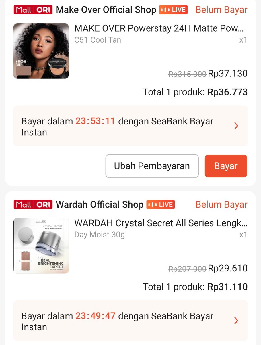 kimmyexp's tweet photo. spill tangkepan paragon malem enih ges

Dpt shade yg rada jomplang😭 tp okelahh..... 

egk drama yhh, promo hsl (harga spesial live) https://t.co/AyevY01Eba