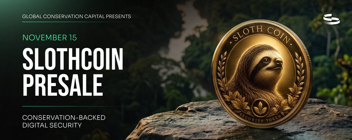 Global Conservation Capital Announces November 15 Presale Launch of Sloth Coin (SLOC)