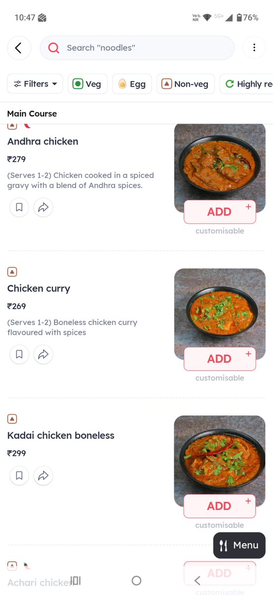 Thejus7670's tweet photo. @zomato @zomatocare @Zomato_india your app says boneless,got with bones. Customer service bot chat as usual gives me an email id to write to. New ways zomato?? https://t.co/fCC4Fqtnjn