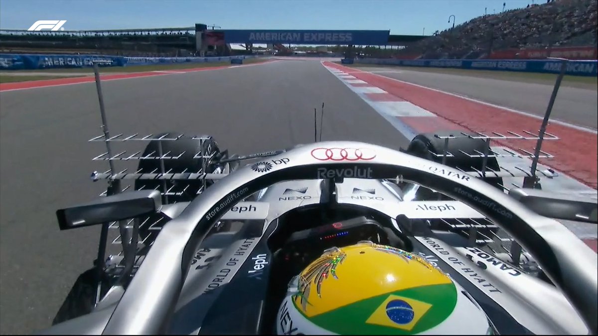 F1's tweet photo. Everything's bigger in Texas... 🤯

Including these substantial aero rakes fitted to the Cadillac and Audi for their out laps 💨

#F1 #USGP https://t.co/ukcN9LYewM