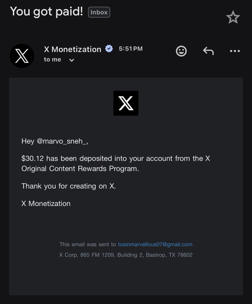 marvo_sneh_'s tweet photo. Thank you, Eloņ Musk, for the 30.12 dollars. May your name be highly exalted. Amen! 🙏🏻 https://t.co/bUkZ4QqF8o