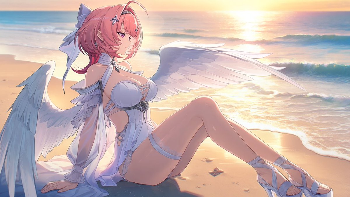 Drew_AI_Arts's tweet photo. Hey, partner in crime come take a picture of me I want to capture this moment of the sunset by the sea

#レミエル #RemielleDan #Remielle  #ゼンゼロ  #zzzero https://t.co/c8JnWiTL18