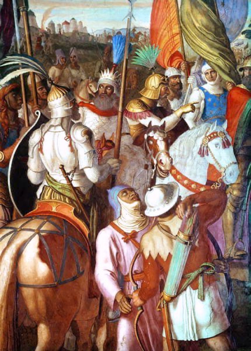 History1060's tweet photo. رسمة للعرب على أبواب باريس،،،

يتوسطهم عبدالرحمن الغافقي، والي الدولة الأموية على الأندلس.
الرسام هو الألماني، جوليوس فون كاروسفيلد ١٨٢٢، والمكان هو بالقرب من مدينة تور ٢٠٠ كم غرب مدينة باريس. https://t.co/U8b9SJC8mY
