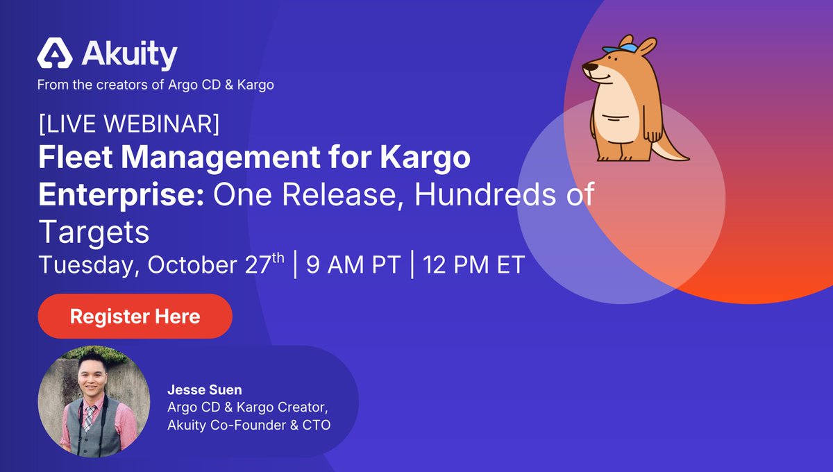 akuityio's tweet photo. One release across hundreds of targets creates a visibility problem fast. ๐
See how #Kargo Enterprise brings fleet-wide progress, target-level detail, shared approvals, and verification into one rollout model. ๐
โก๏ธ https://t.co/pEXUeOrF6i
#GitOps #PlatformEngineering #DevOps https://t.co/TGWMftT0uW