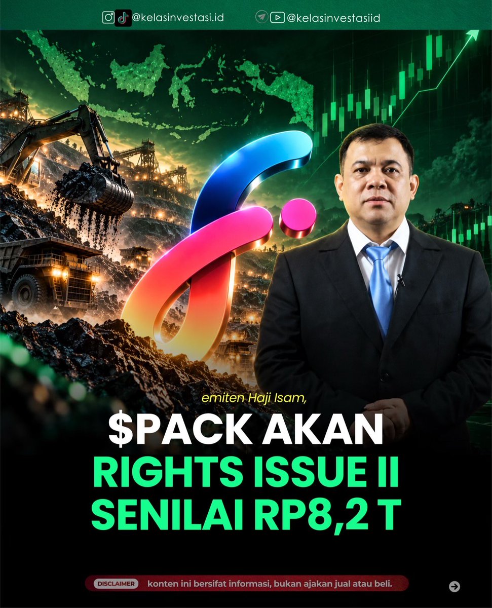 kelasinvestasid's tweet photo. 🚨PACK Rights Issue Rp8,2 Triliun!
Peluang ekspansi atau risiko bagi investor ritel? 👀
—𝙗𝙚𝙡𝙖𝙟𝙖𝙧 𝙙𝙖𝙣 𝙖𝙣𝙖𝙡𝙞𝙨𝙖 𝙨𝙖𝙝𝙖𝙢 𝙠𝙡𝙞𝙠 𝙡𝙞𝙣𝙠 𝙙𝙞 𝙗𝙞𝙤
#PACK #HajiIsam #SahamIndonesia #IHSG https://t.co/JOiDbIhsQw