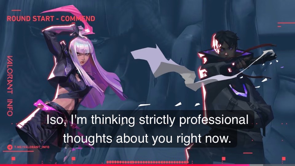 Mishakeet's tweet photo. Hush now has one of the most aggressively flirtatious lines in the game (borderline sexually charged), towards Iso. 

This guy is so popular, bless him! https://t.co/UqdtUb5UgA