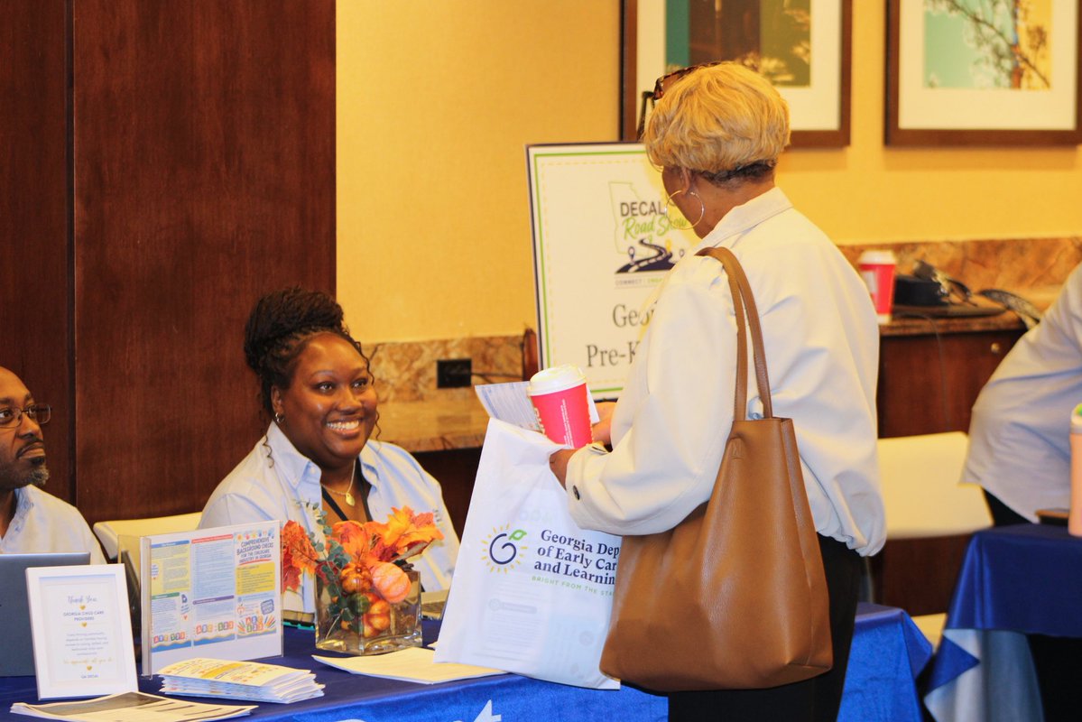 CommJacobs's tweet photo. More than 150 child care providers joined us Thursday at The Morrow Center for the DECAL Roadshow! 🙌 Thank you to everyone who participated in this great day of connecting, learning, and growing. Our fourth and final Roadshow is Thursday, Oct. 29, in Statesboro. Don’t miss it! https://t.co/SxzqpH1ErJ