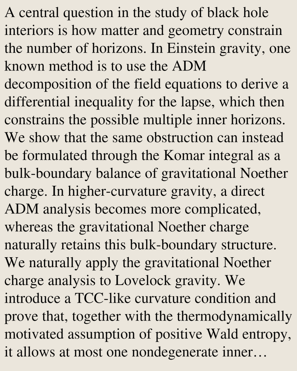 RelativityPaper's tweet photo. Constrain the number of inner horizons from gravitational Noether charges

Jing-Peng Ye, Run-Qiu Yang
https://t.co/oknCqDr2pk [𝚐𝚛-𝚚𝚌 𝚑𝚎𝚙-𝚝𝚑] https://t.co/9dYzidKU0P