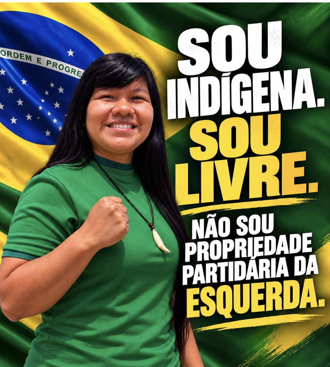 ysanireal's tweet photo. Sou Indígena. Sou livre!!👊🇧🇷 https://t.co/bPPpNFJQh4