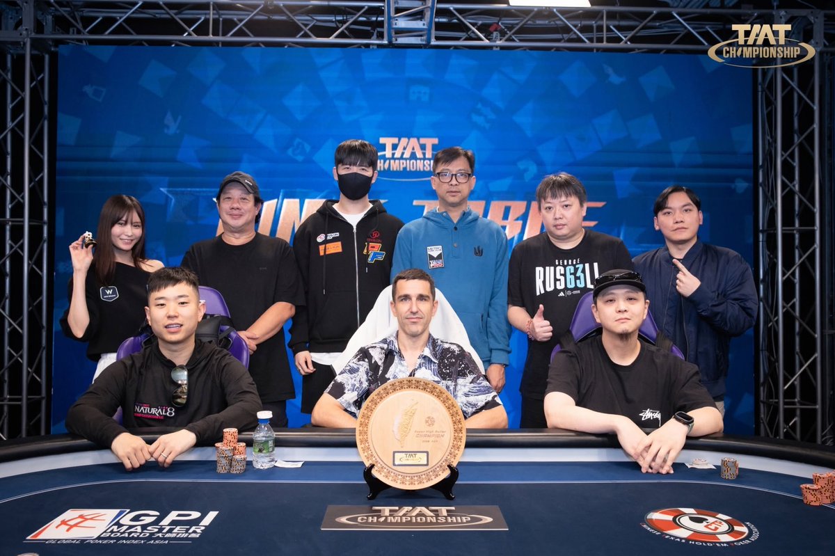 TMTJP2026's tweet photo. 🔥 TMT CHAMPIONSHIP 2026｜台湾・台北
♠️ #64｜Super High Roller
🎟️ Buy-in：NT$150,000
📅 10月23日 結果
🏆 優勝｜Kristof Segersさん
🎊 優勝おめでとうございます！
🇯🇵 日本人入賞者
🥈 準優勝｜岡本詩菜さん（Shiina Okamoto）
💰 獲得賞金：NT$1,044,400
👏 岡本詩菜さんがSuper High Rollerで見事準優勝！ 🎊
シリーズ最高額のバイインを誇る舞台で、素晴らしい成績を収めました！✨
岡本詩菜さん、準優勝おめでとうございます！ 💐

応援してくださった皆さん、ありがとうございました！🇯🇵
台湾・台北で開催中のTMTC 2026！
引き続き日本勢の活躍にご注目ください！🔥
📅 2026年10月16日〜26日
📍 Asia Poker Arena｜台湾・台北

#TMTJAPAN #TMTC2026 #TMTChampionship #SuperHighRoller #岡本詩菜 #ShiinaOkamoto #CTPClub #AsiaPokerArena #Poker #ポーカー #日本人入賞