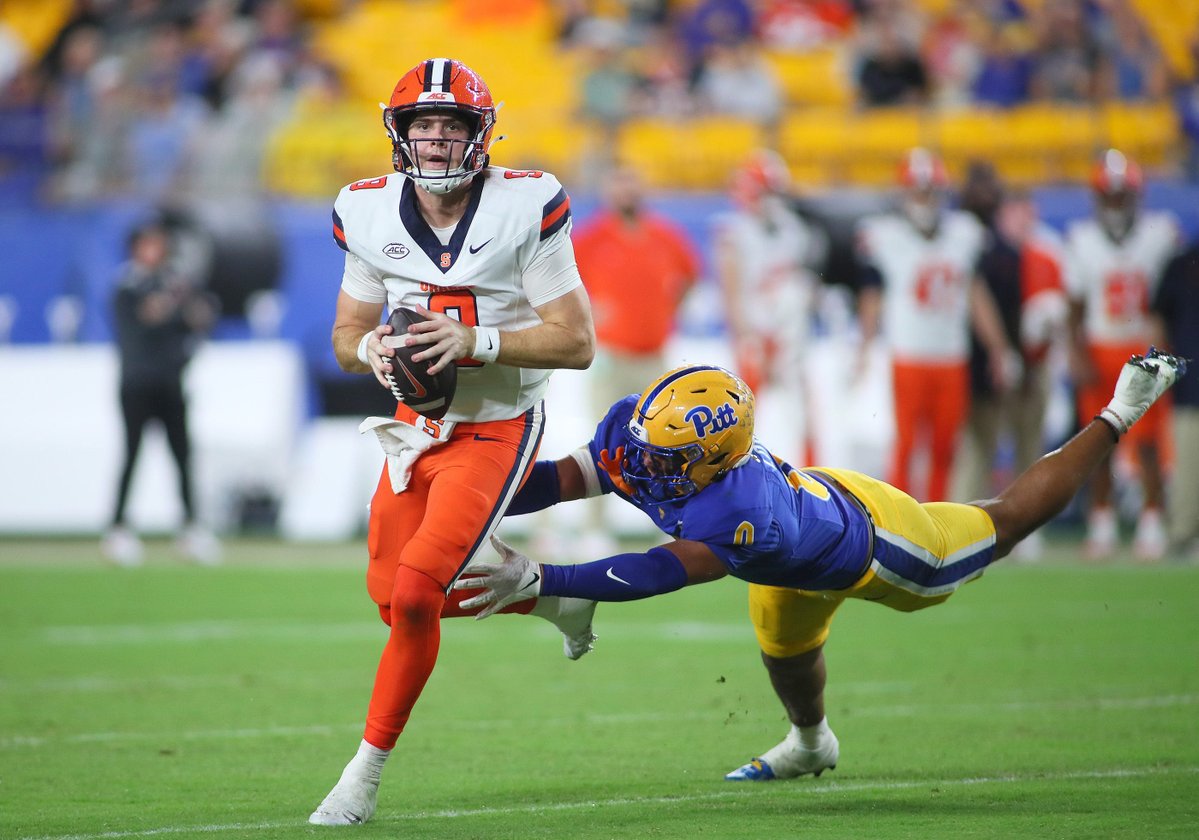 PeteNakos's tweet photo. Steve Angeli is expected to start for Syracuse on Saturday night against North Carolina, per Fran Brown. 

It will be his first game back after he exited against Pitt in September. 

https://t.co/BS2yS9pMFu https://t.co/fOH74DhO0a