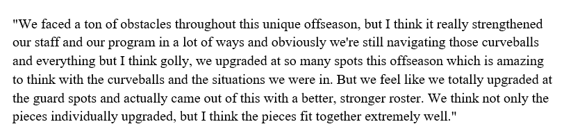 TheoLawson_SR's tweet photo. I'll have lots more about Gonzaga's eventful offseason in our college hoops preview section on Nov. 1, but wanted to pass on this quote from asst. Stephen Gentry on how the Zags may have actually improved their roster – and backcourt, specifically – despite offseason departures. https://t.co/iDtgyZkBHS