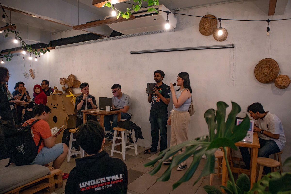 indiejam_my's tweet photo. Thank you to everyone who joined this month’s Indie Jam Sessions! 🎮💜 

Great to see everyone showcasing games, exchanging feedback, and catching up after Level Up KL. Special thanks to Bojio Space for hosting us as always! https://t.co/OnMkVqzfW7