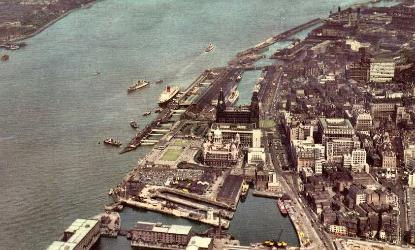 oakroyd's tweet photo. River Mersey, Liverpool. 1967 postcard. #MerseyHour https://t.co/F59FLp0R4G
